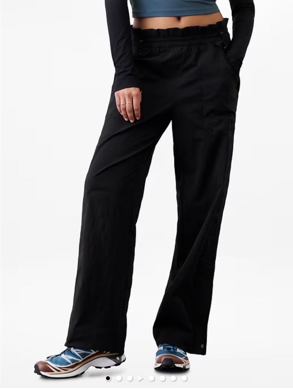 NWT- Athleta Trekkie Parachute Pant- Black